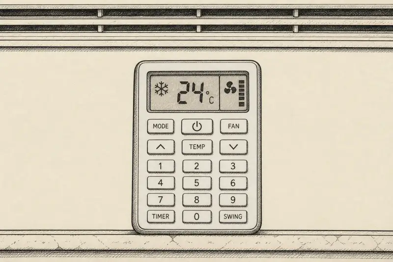 Indoor AC remote and wall unit, St Paul’s Bay repair